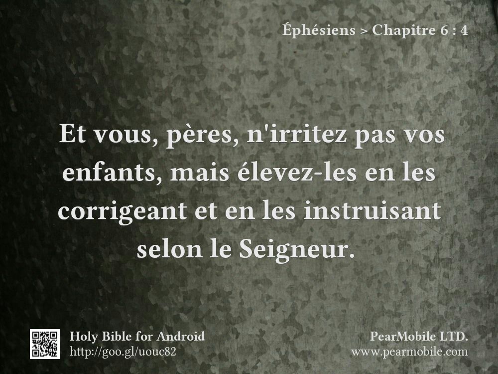 Éphésiens, Chapitre 6:4